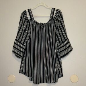 Black & White Striped Blouse